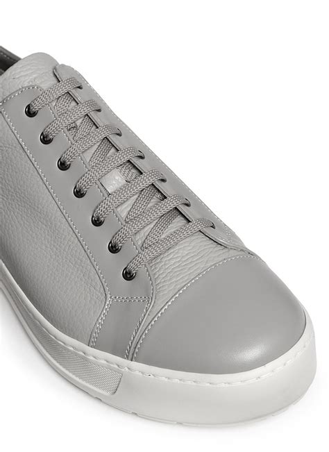 grey leather sneakers men's.